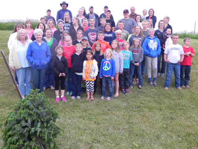 WILD FLOWER GARDEN CLUB AND THE DARKE COUNTY 4H BEEF CLUB JOIN FORCES TO PLANT TREES AT THE DARKE COUNTY ANIMAL SHELTER