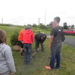 WILD FLOWER GARDEN CLUB AND THE DARKE COUNTY 4H BEEF CLUB JOIN FORCES TO PLANT TREES AT THE DARKE COUNTY ANIMAL SHELTER