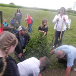 WILD FLOWER GARDEN CLUB AND THE DARKE COUNTY 4H BEEF CLUB JOIN FORCES TO PLANT TREES AT THE DARKE COUNTY ANIMAL SHELTER