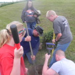 WILD FLOWER GARDEN CLUB AND THE DARKE COUNTY 4H BEEF CLUB JOIN FORCES TO PLANT TREES AT THE DARKE COUNTY ANIMAL SHELTER